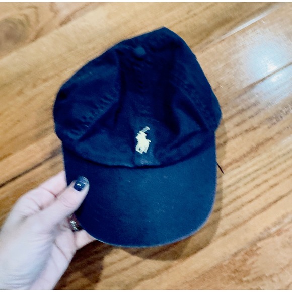 Polo Ralph Lauren Navy Blue Cotton Polo Yellow Pony Logo Baseball Cap - Picture 1 of 6